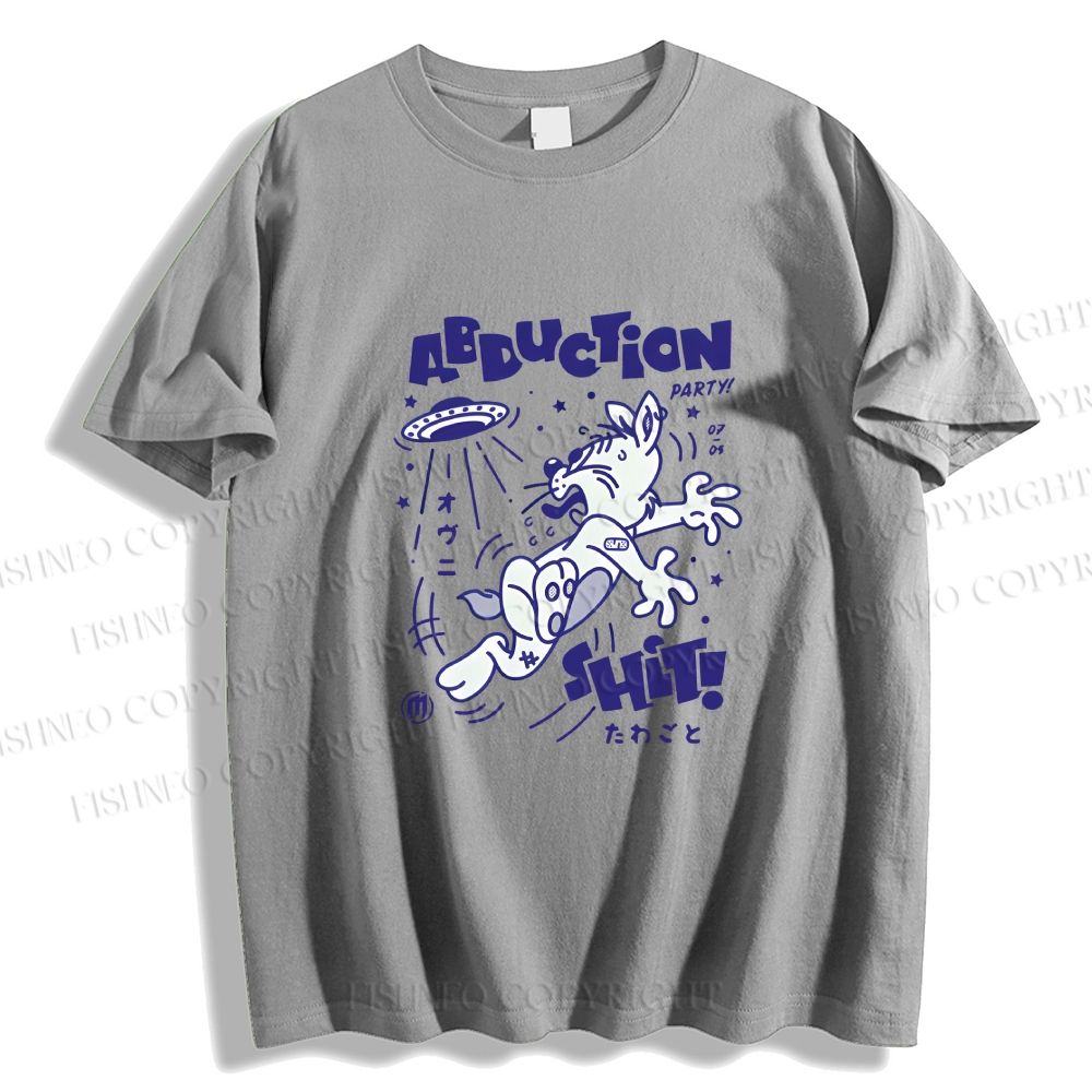 Unisex Japanese Escape Rabbit Graffiti Classic Cotton T-shirt
