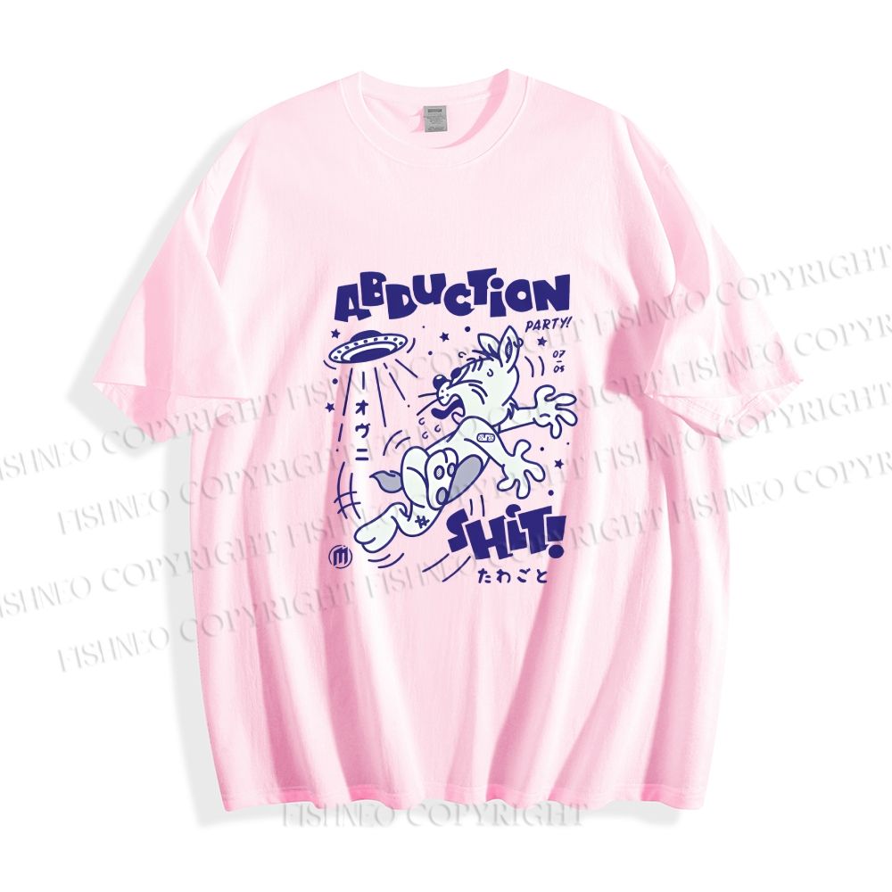 Unisex Japanese Escape Rabbit Graffiti Classic Cotton T-shirt