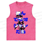 Japanese Skull Christian Snowflake Washed Vest