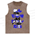 Japanese Skull Christian Snowflake Washed Vest
