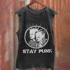 Vintage Punk Graffiti Washed Tank Top