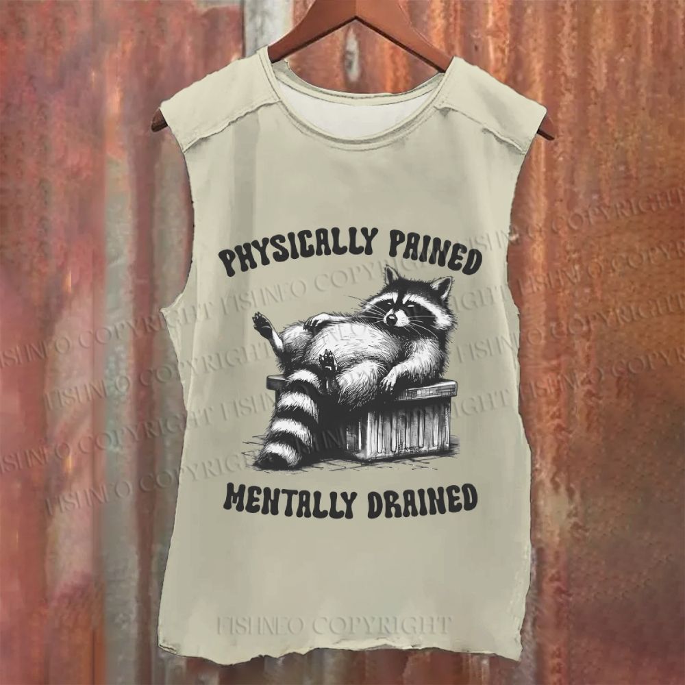 Vintage Raccoon Washed Tank Top