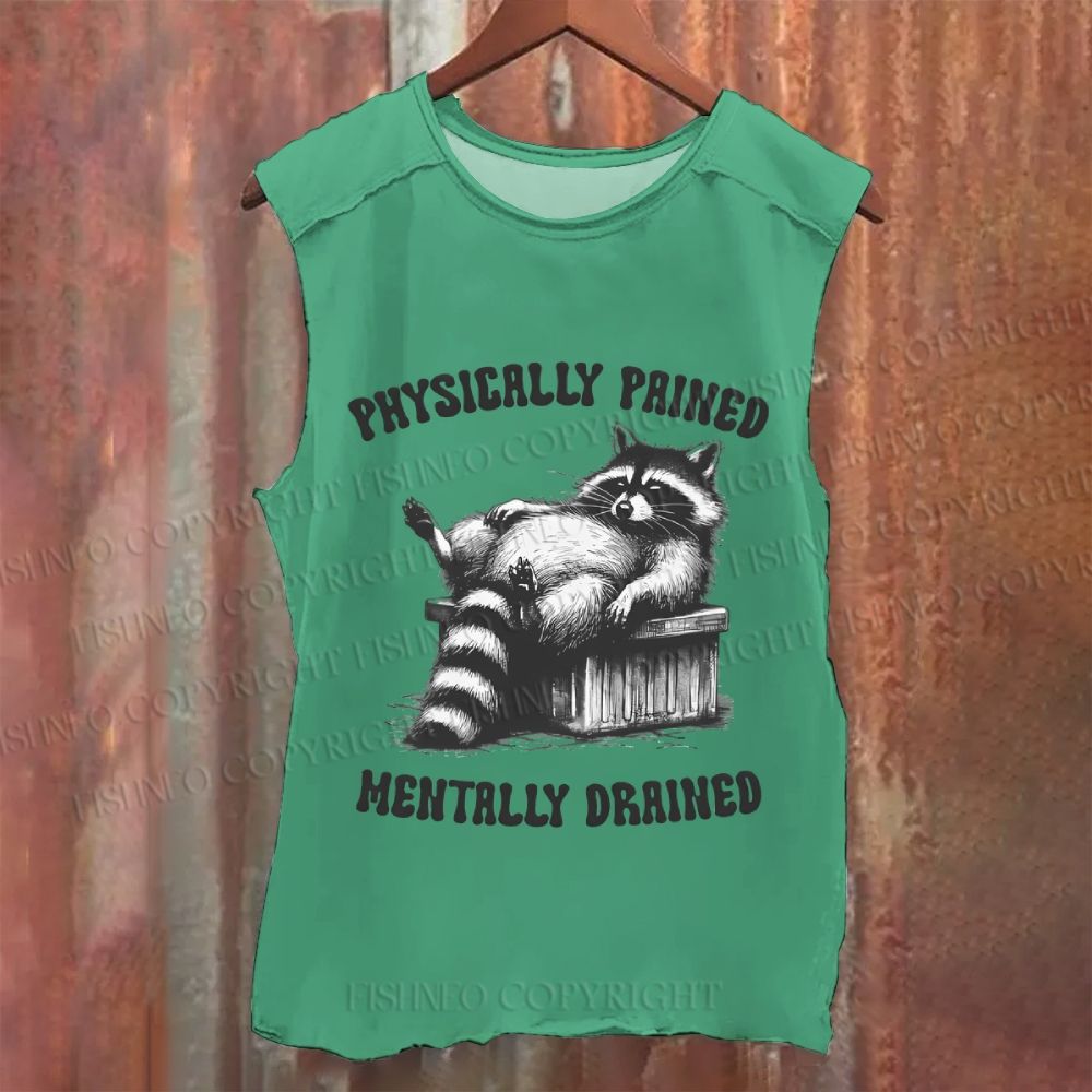 Vintage Raccoon Washed Tank Top
