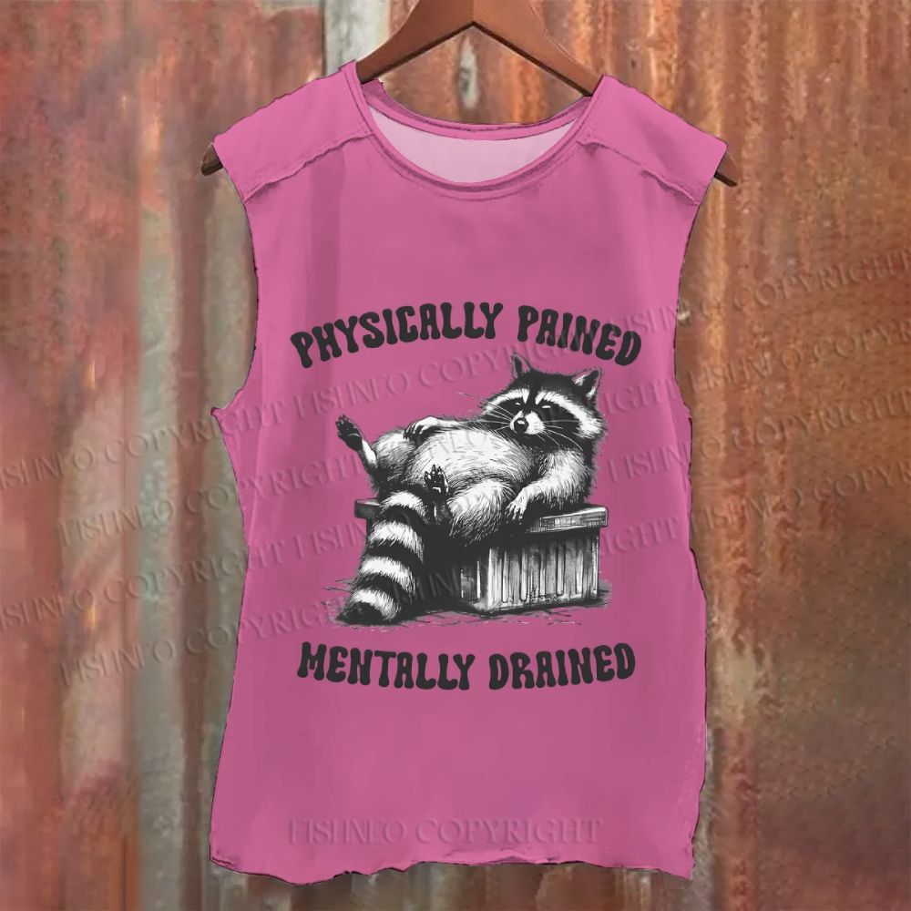 Vintage Raccoon Washed Tank Top