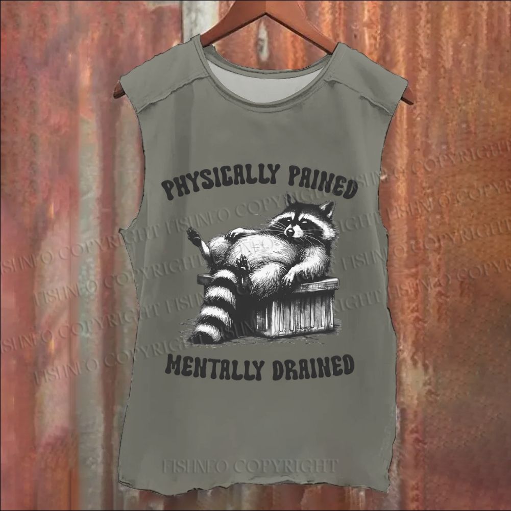 Vintage Raccoon Washed Tank Top