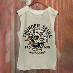 Vintage Skull Graffiti Washed Tank Top