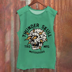Vintage Skull Graffiti Washed Tank Top