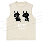 Unisex Baka Printed Snowflake Washed Vest