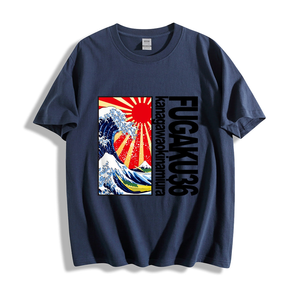 Thirty-six Views of Mount Fuji Cotton casual T-shirt