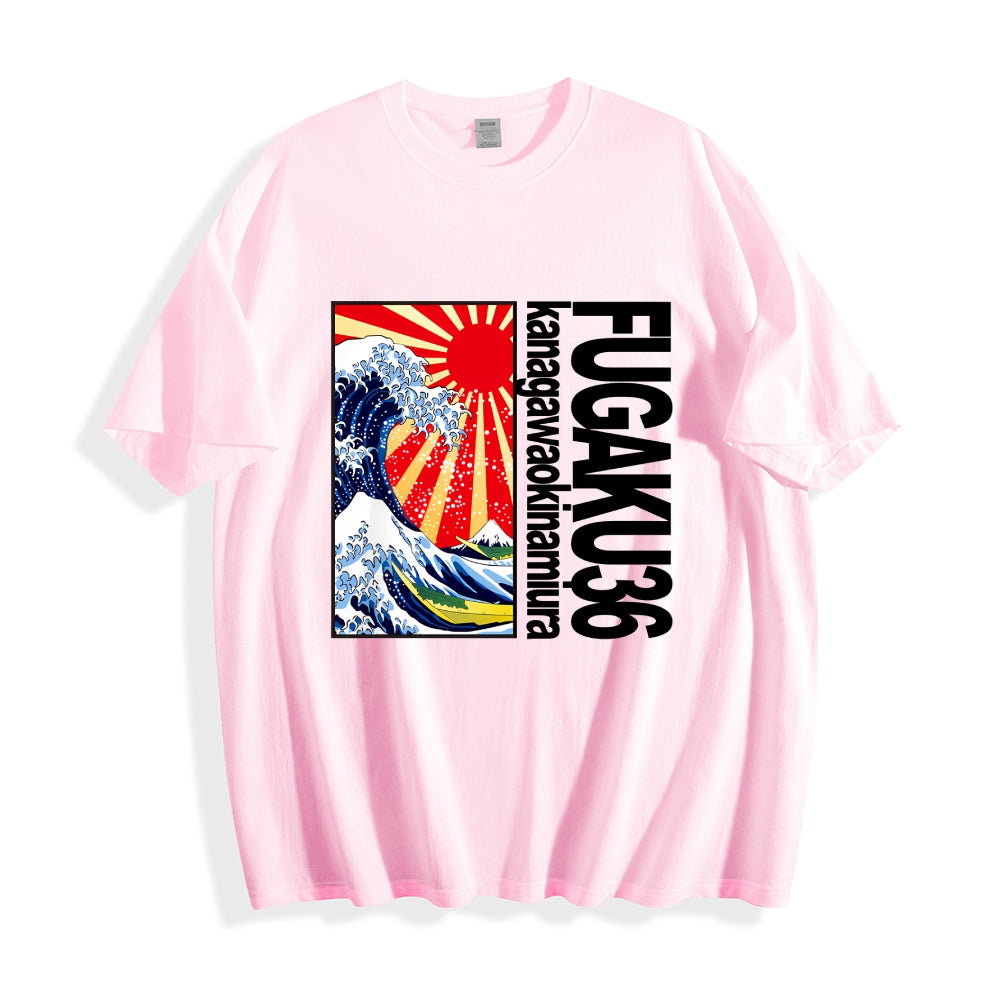 Thirty-six Views of Mount Fuji Cotton casual T-shirt