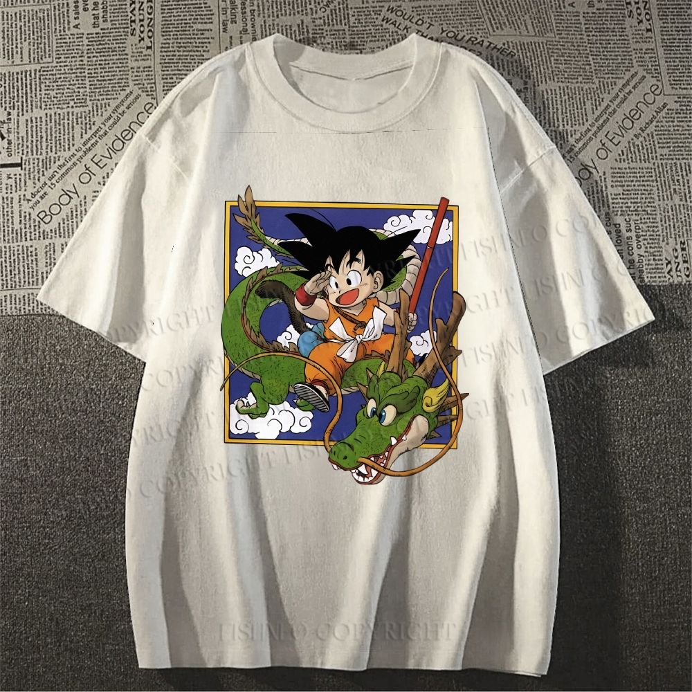 Unisex Japanese Vintage Dragon Ball Graffiti Classic Cotton T-shirt