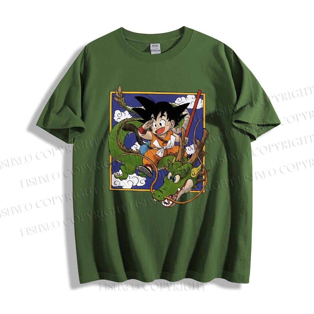 Unisex Japanese Vintage Dragon Ball Graffiti Classic Cotton T-shirt