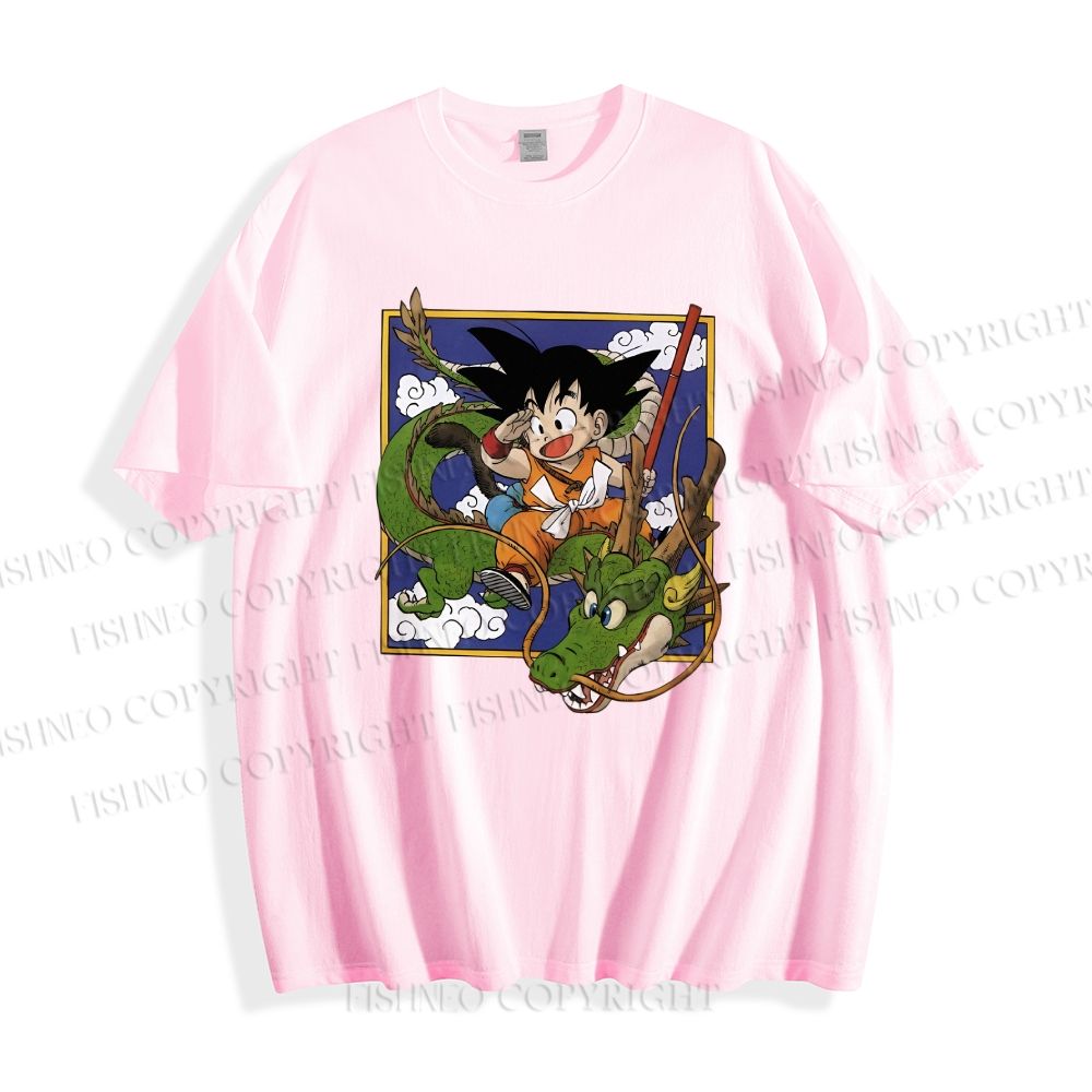 Unisex Japanese Vintage Dragon Ball Graffiti Classic Cotton T-shirt