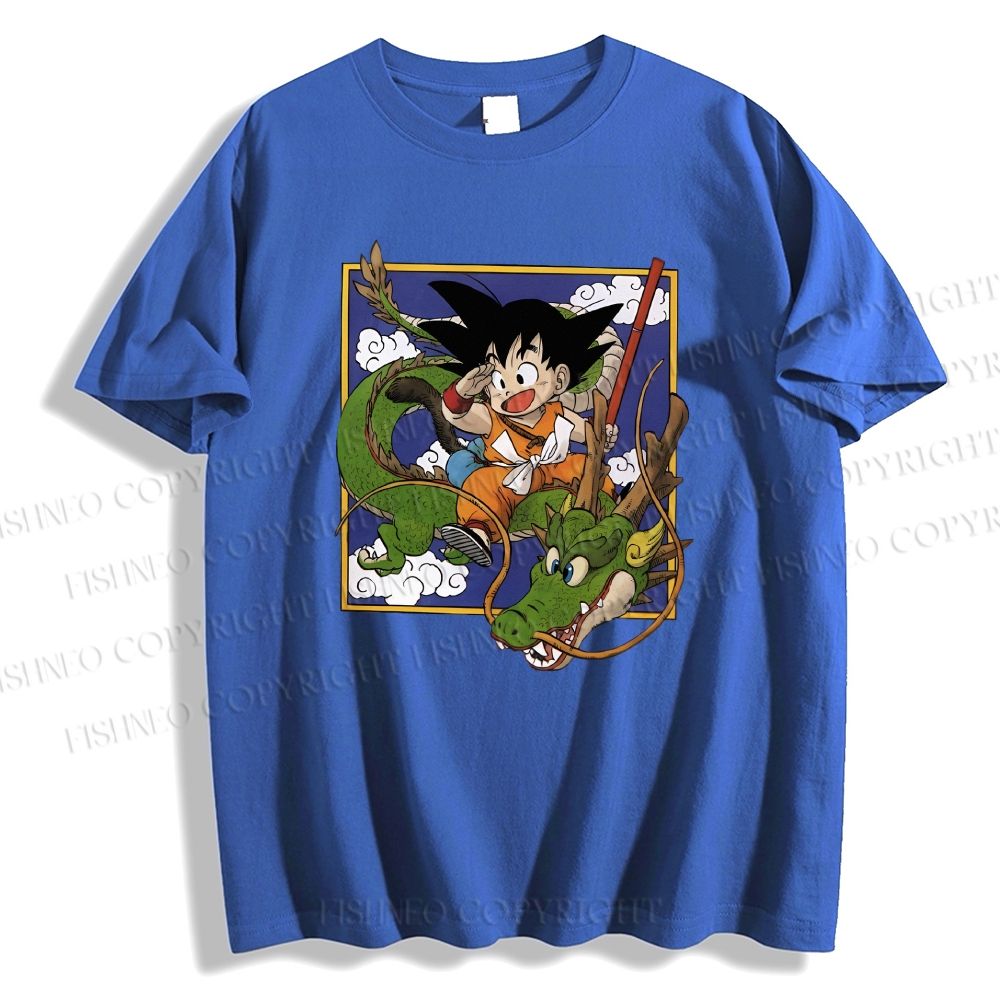 Unisex Japanese Vintage Dragon Ball Graffiti Classic Cotton T-shirt