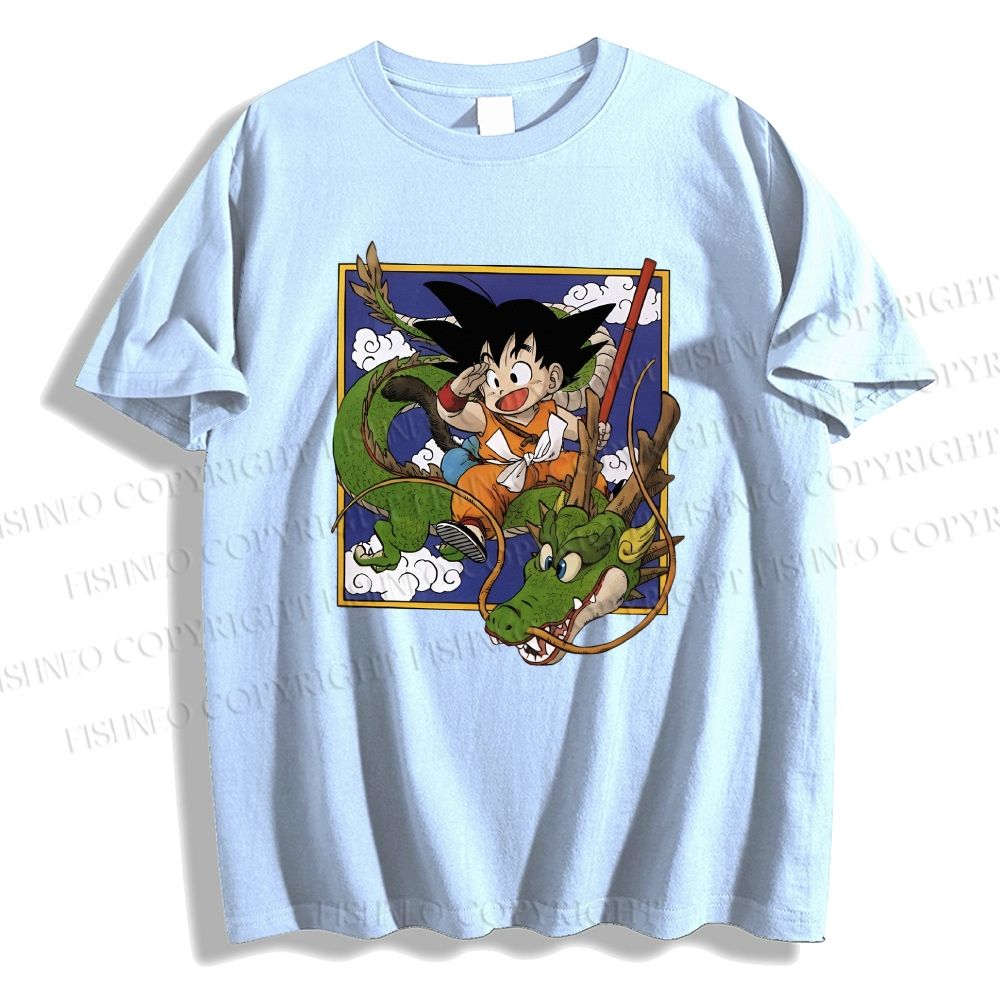 Unisex Japanese Vintage Dragon Ball Graffiti Classic Cotton T-shirt