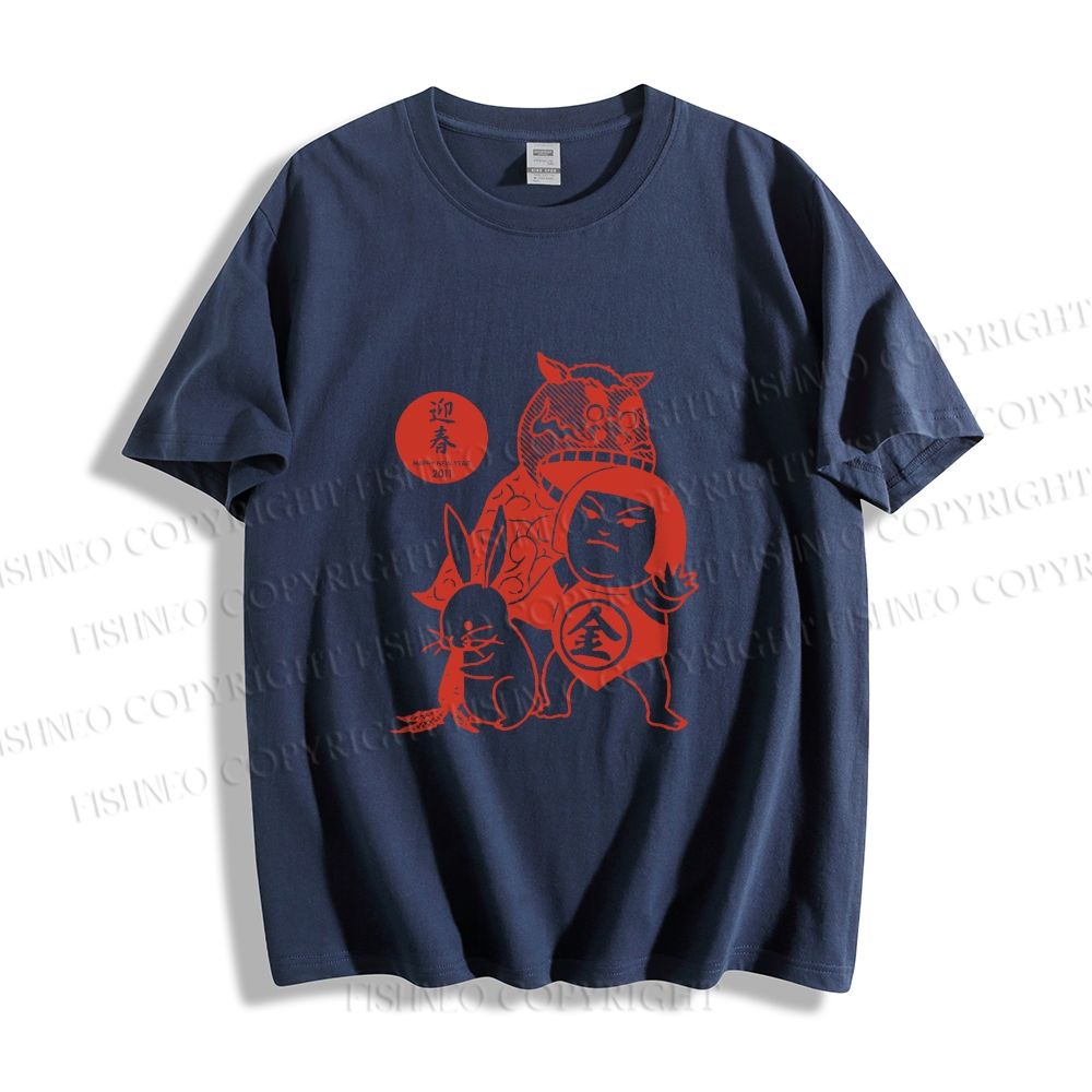 Unisex Vintage Japanese Art Classic Cotton T-shirt