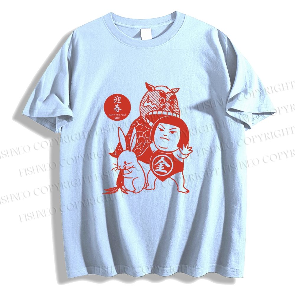 Unisex Vintage Japanese Art Classic Cotton T-shirt