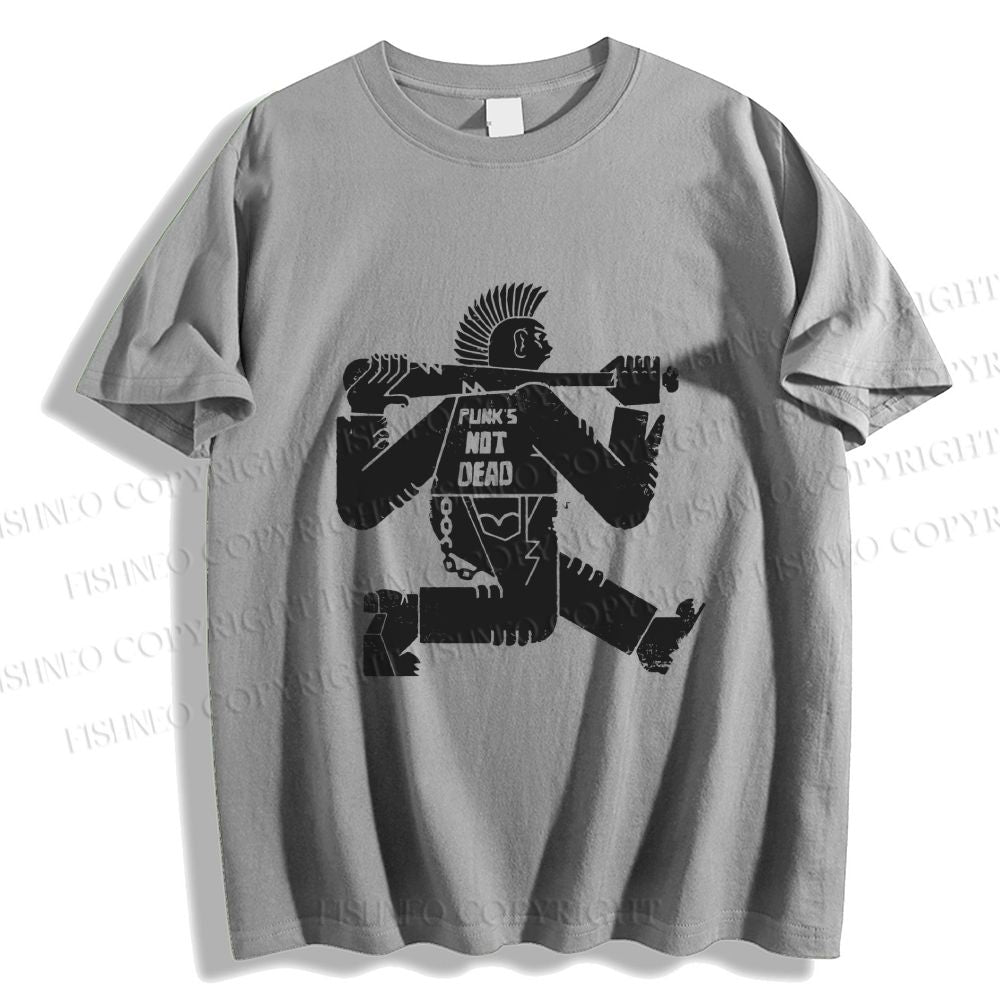 Unisex Vintage Punk Graffiti Classic Cotton T-shirt