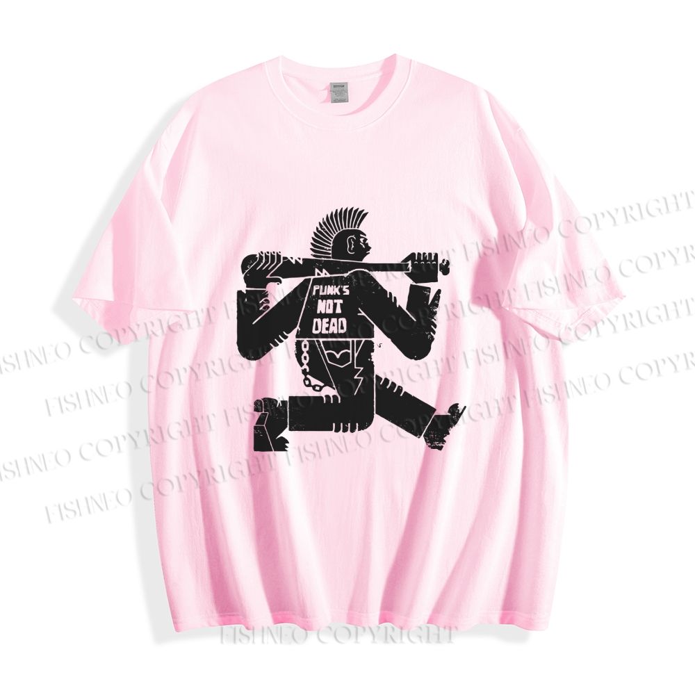 Unisex Vintage Punk Graffiti Classic Cotton T-shirt