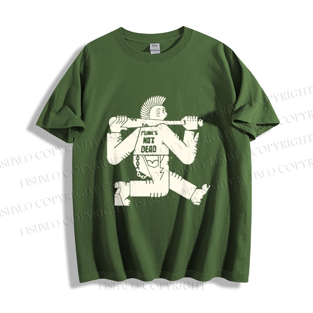 Unisex Vintage Punk Graffiti Classic Cotton T-shirt