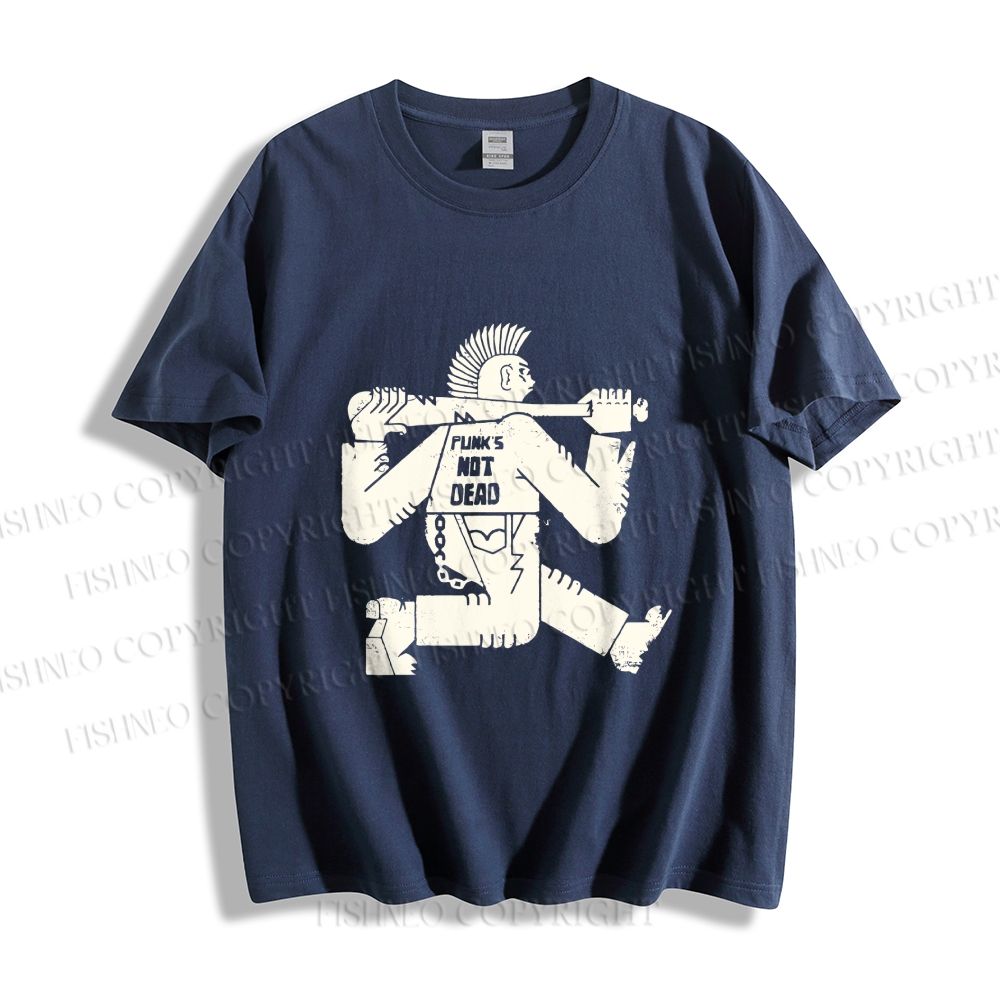 Unisex Vintage Punk Graffiti Classic Cotton T-shirt