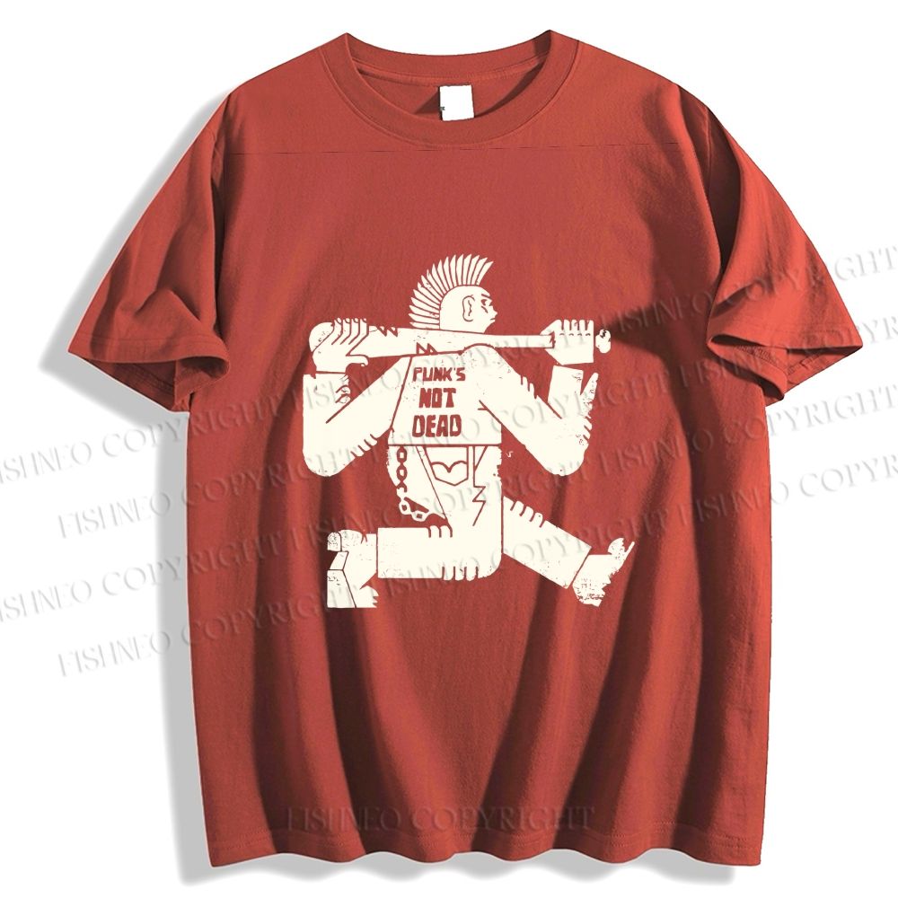 Unisex Vintage Punk Graffiti Classic Cotton T-shirt