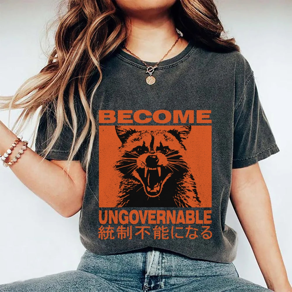 Ungovernable Raccoon Washed T-Shirt