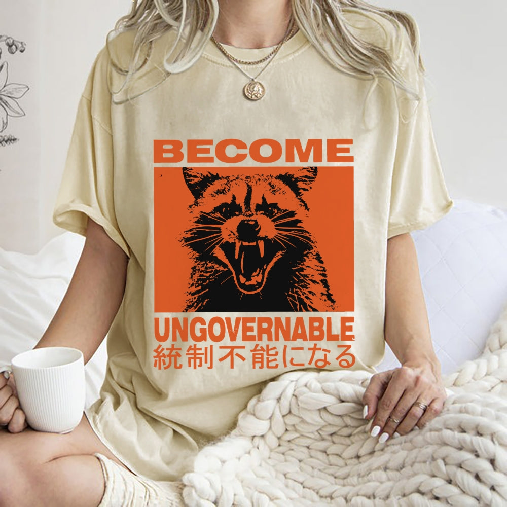 Ungovernable Raccoon Washed T-Shirt