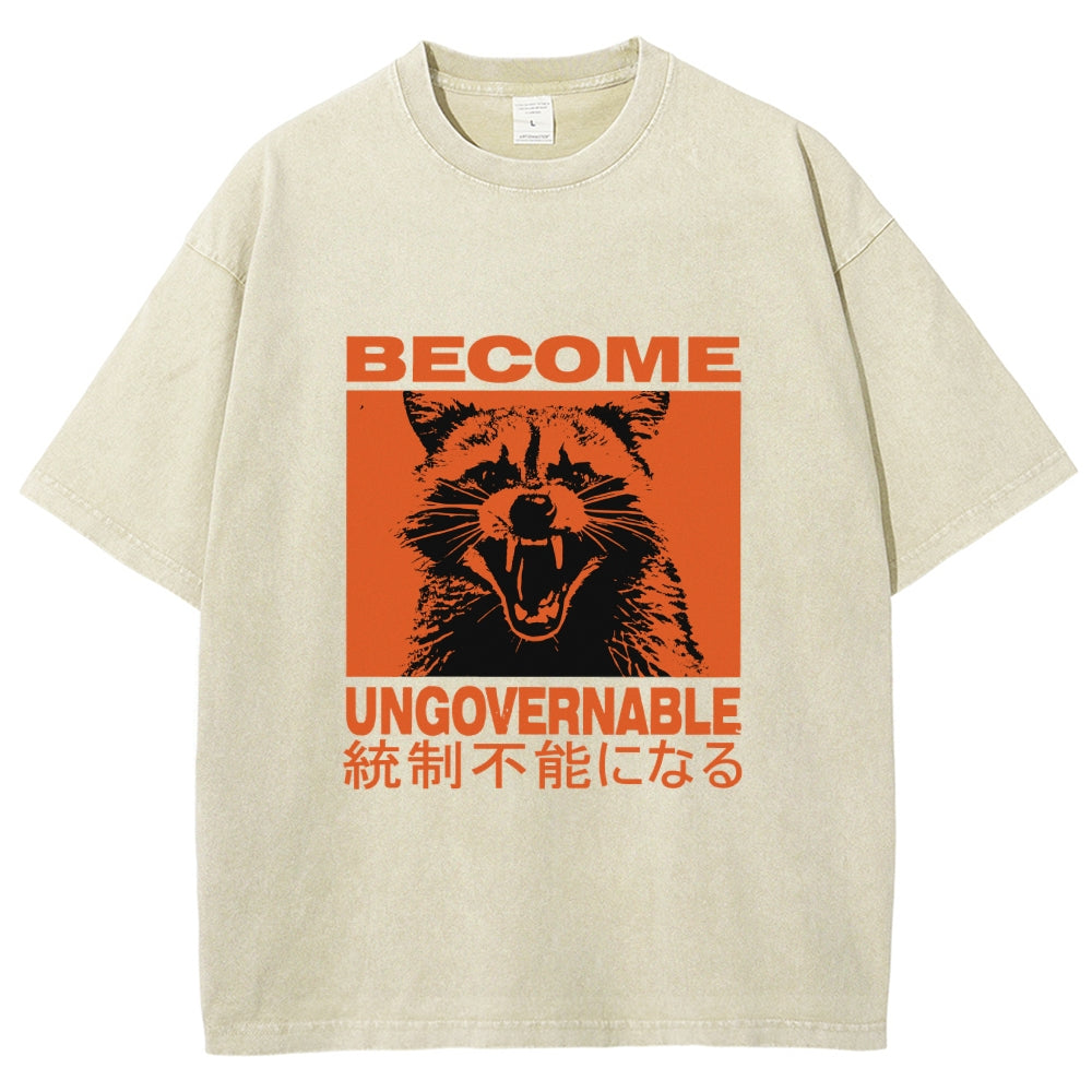 Ungovernable Raccoon Washed T-Shirt