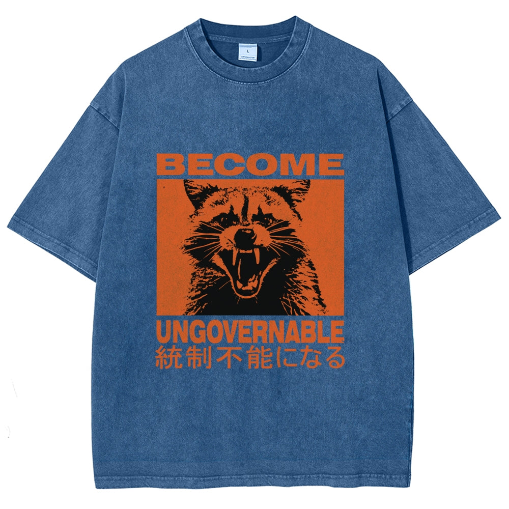 Ungovernable Raccoon Washed T-Shirt