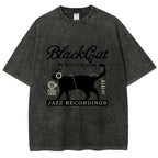 Black Cat Japan Washed T-Shirt