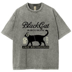 Black Cat Japan Washed T-Shirt