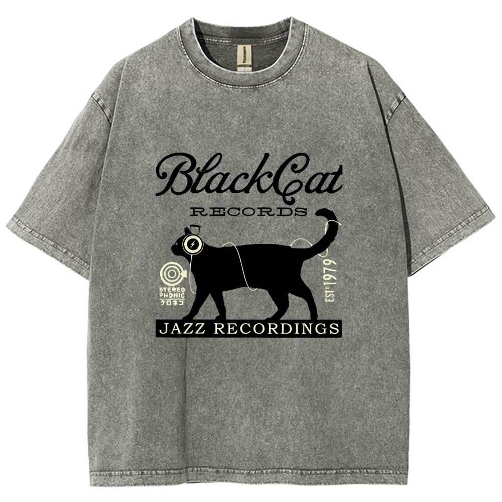 Black Cat Japan Washed T-Shirt