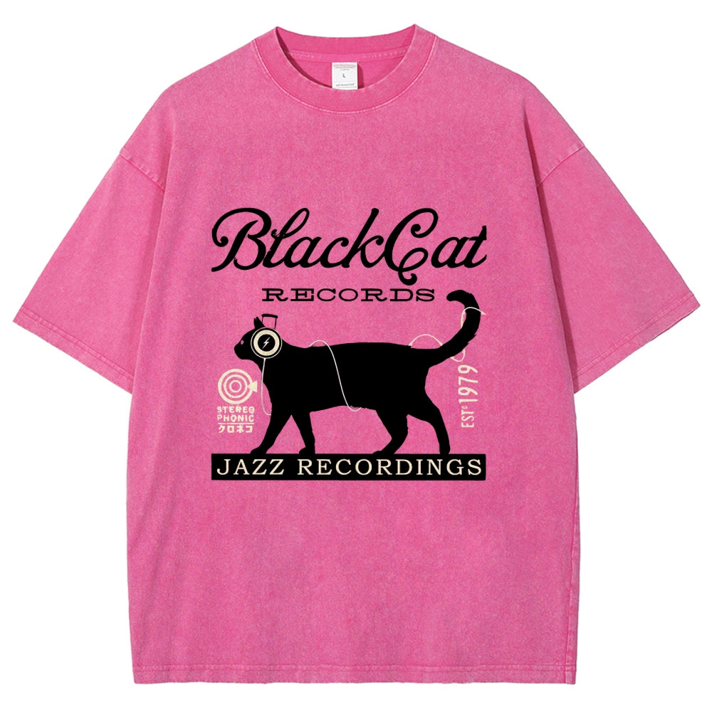 Black Cat Japan Washed T-Shirt