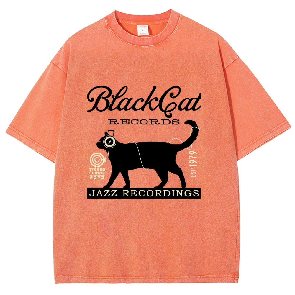 Black Cat Japan Washed T-Shirt