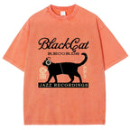 Black Cat Japan Washed T-Shirt