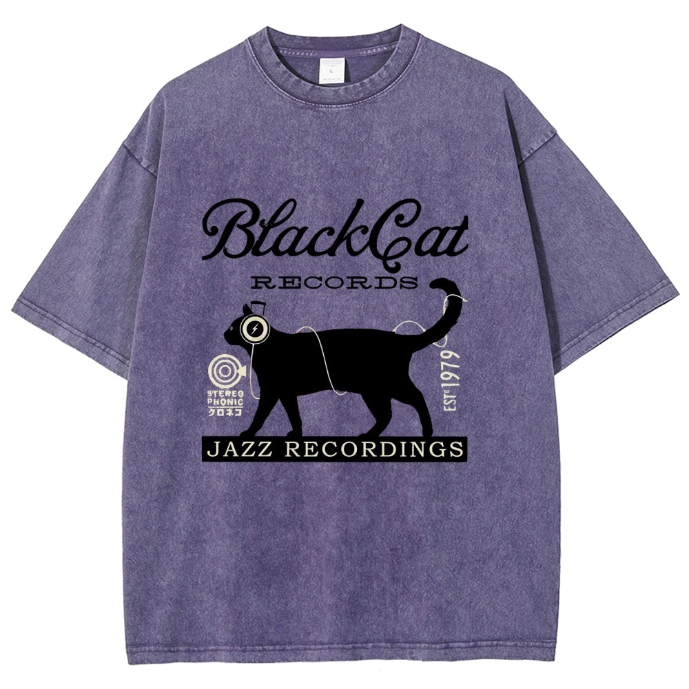 Black Cat Japan Washed T-Shirt