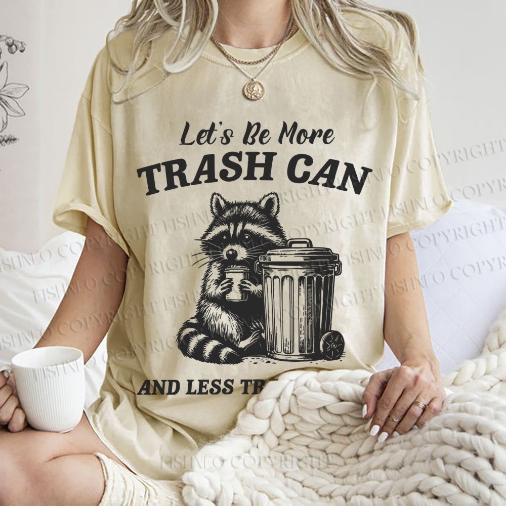 Unisex Vintage Raccoon Printed Washed Tee