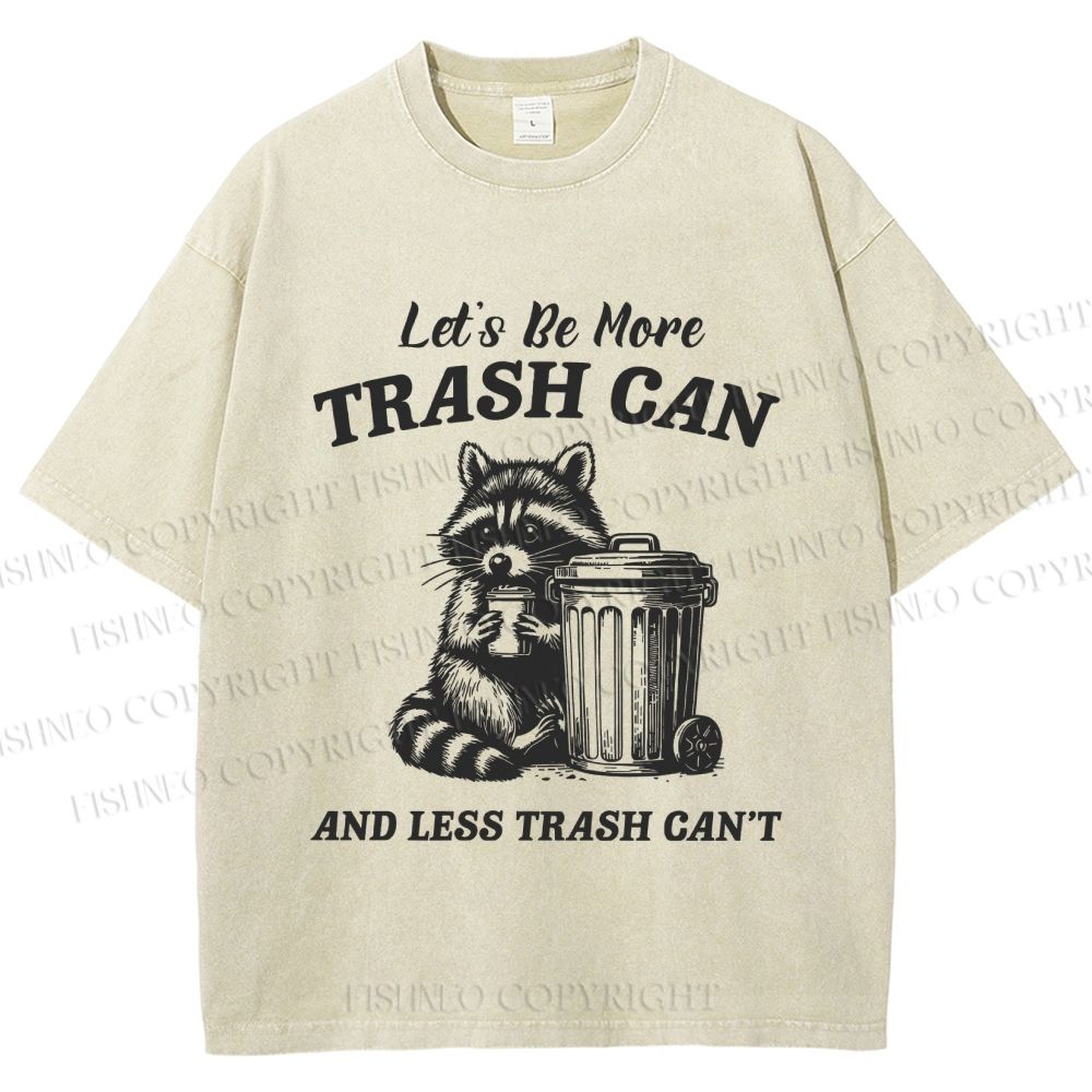 Unisex Vintage Raccoon Printed Washed Tee