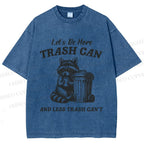 Unisex Vintage Raccoon Printed Washed Tee