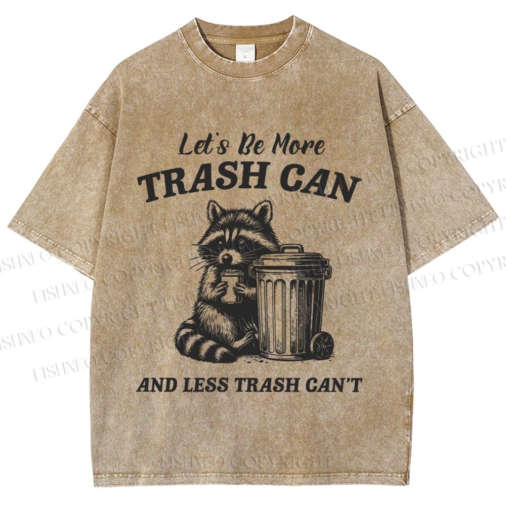 Unisex Vintage Raccoon Printed Washed Tee