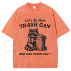 Unisex Vintage Raccoon Printed Washed Tee
