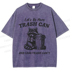 Unisex Vintage Raccoon Printed Washed Tee