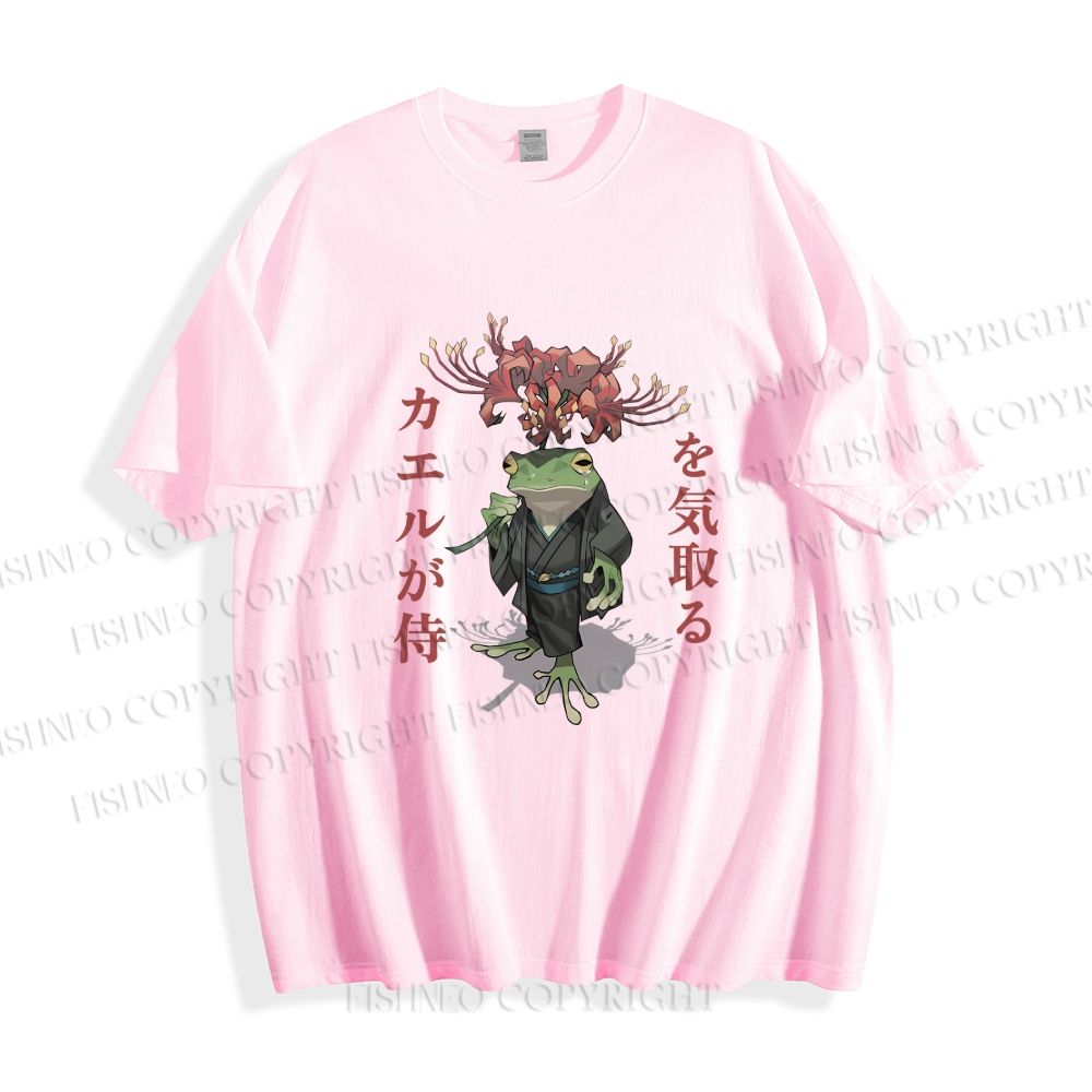 Unisex Japanese Frog Samurai Classic Cotton T-shirt