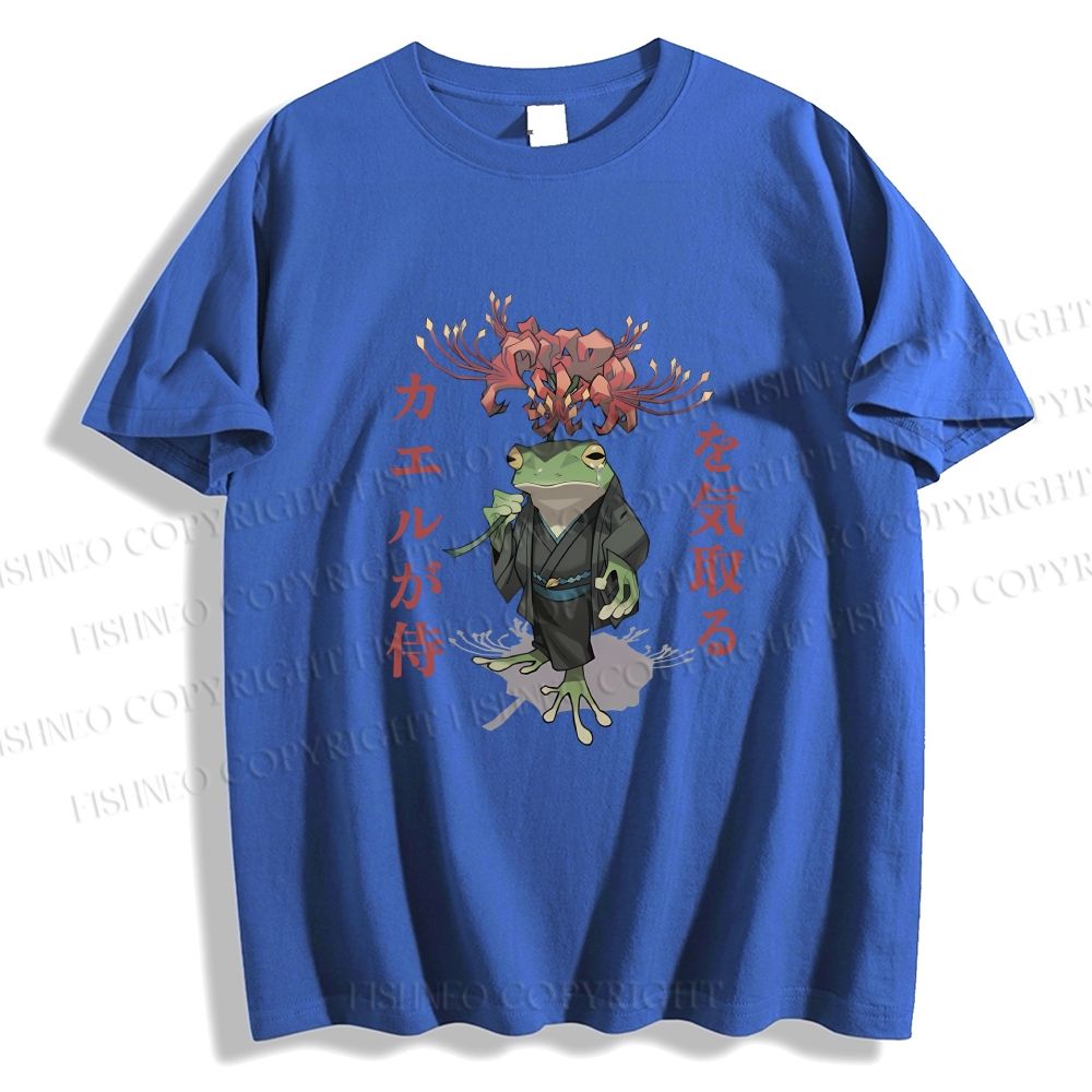 Unisex Japanese Frog Samurai Classic Cotton T-shirt