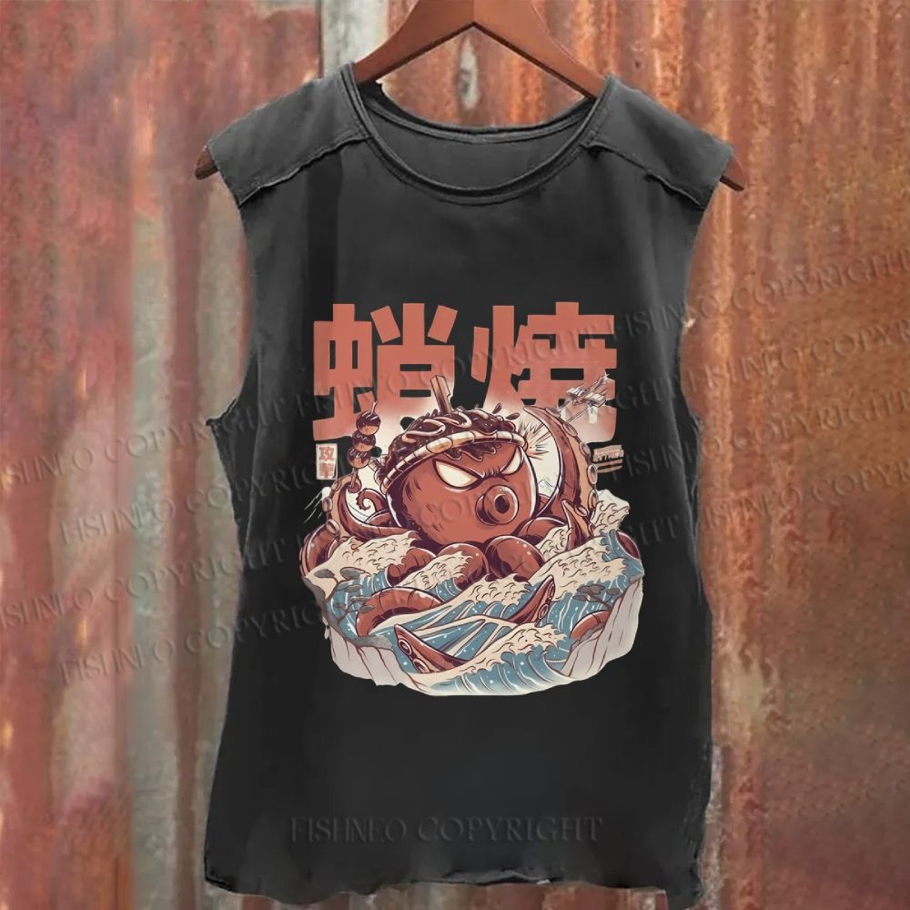 Vintage Octopus Washed Tank Top