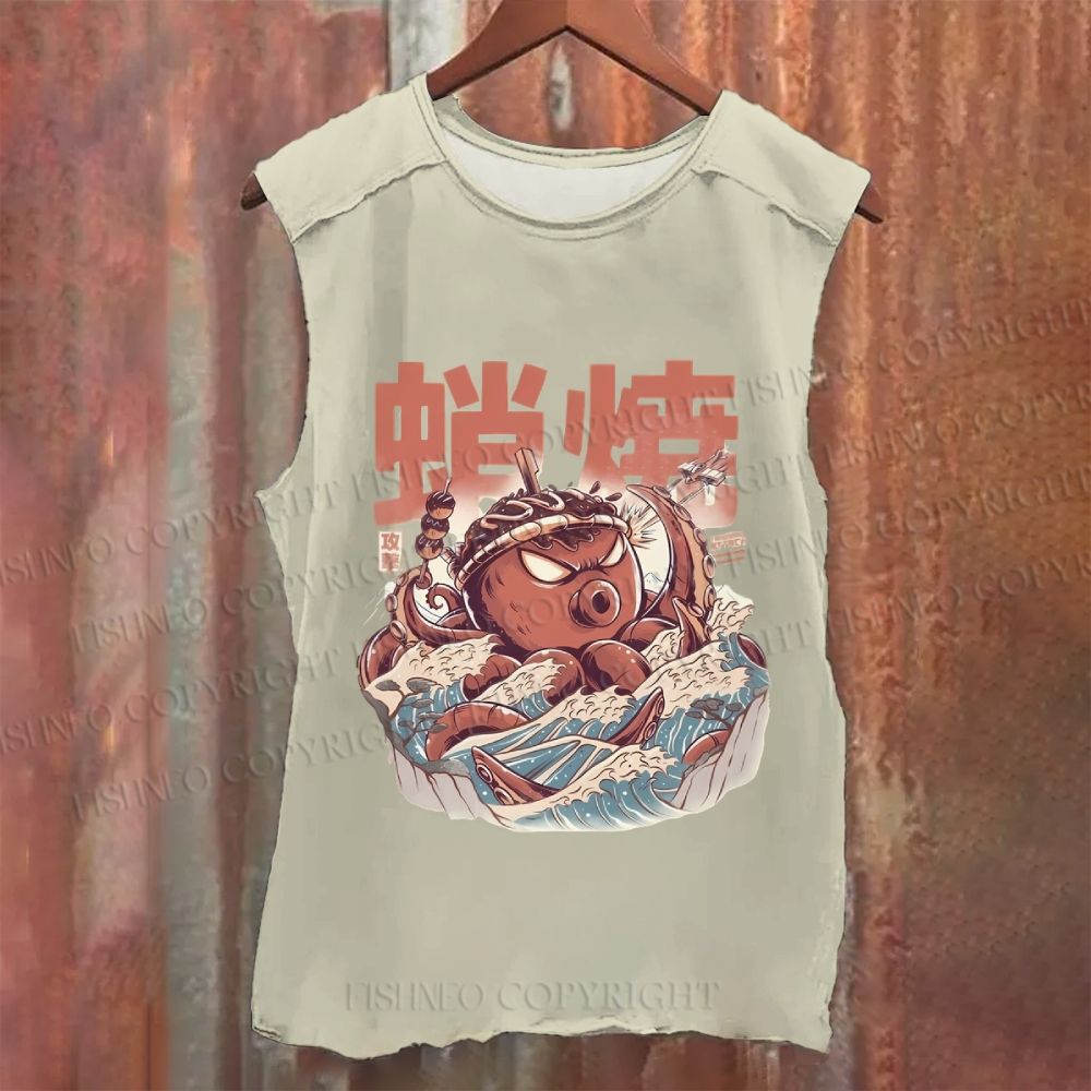 Vintage Octopus Washed Tank Top