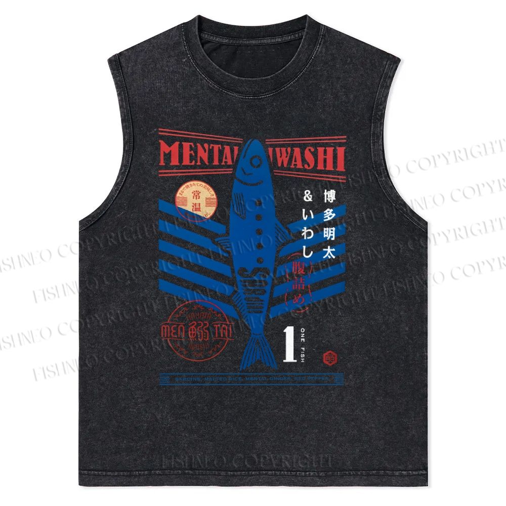 Unisex Fish Market Snowflake Washed Vest