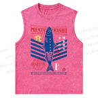 Unisex Fish Market Snowflake Washed Vest