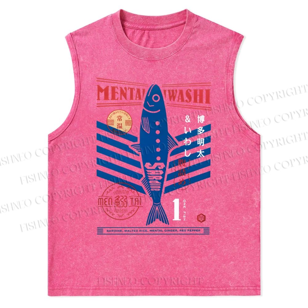 Unisex Fish Market Snowflake Washed Vest